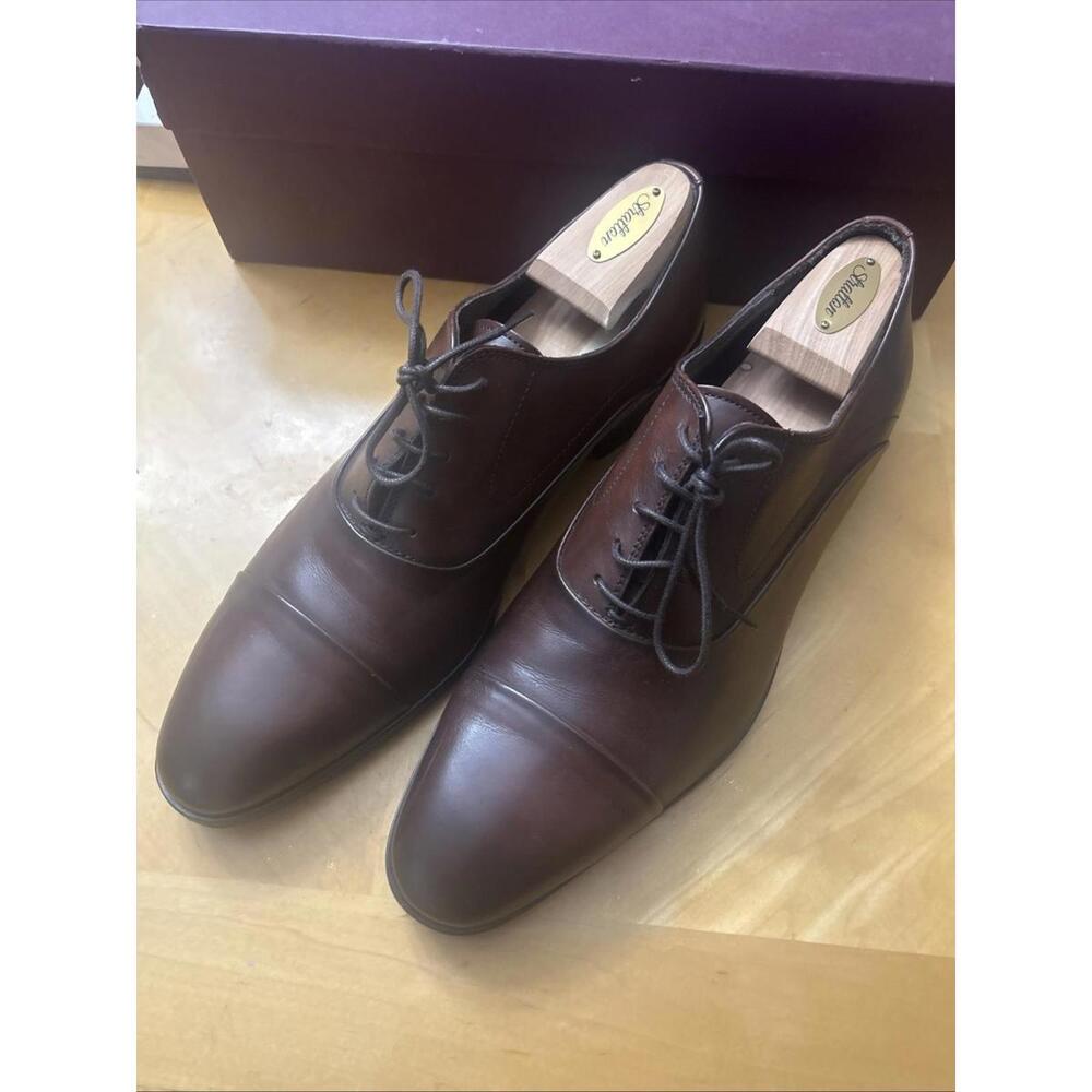 Bruno Magli Men's Cancun Cap-Toe Oxfords Rust Calf Leather 11 Mens Worn 5x